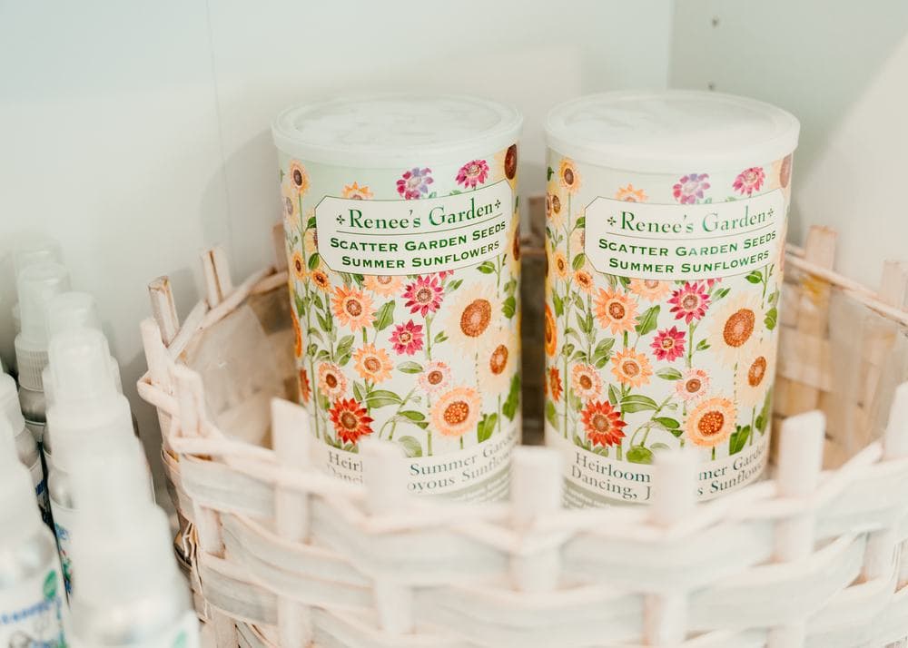 Scatter garden seed tins