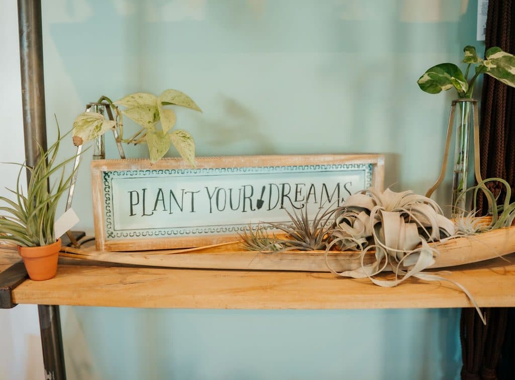 Signs for the potting bench