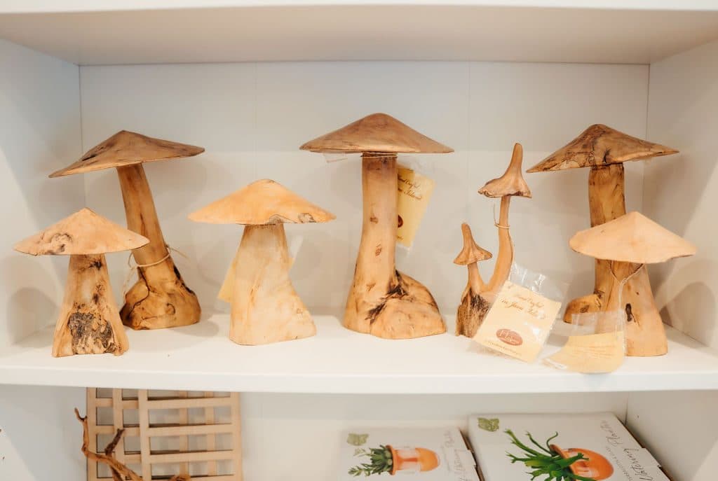 Wooden mushrooms