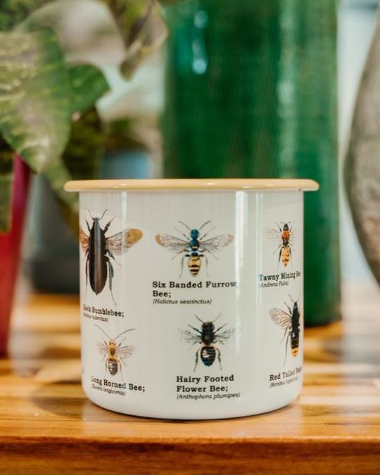 Bee enamel mugs