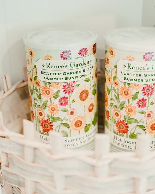 Scatter garden seed tins